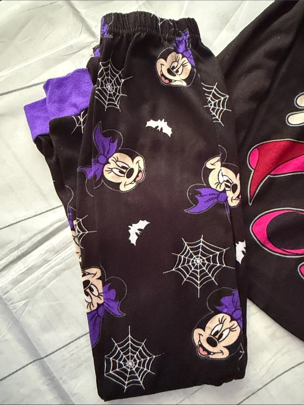 Disney Black, Purple and Pink Minnie Mouse Vampire Pajama Set